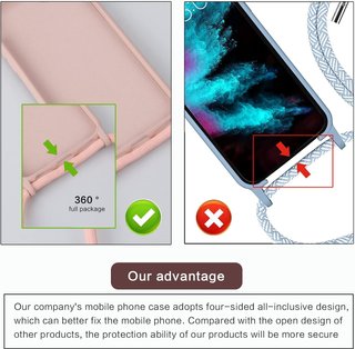 GoodcAcy Funda con Cuerda para Huawei P Smart 2019/2020 Rosa