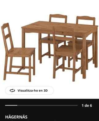 Mesa de madera maciza