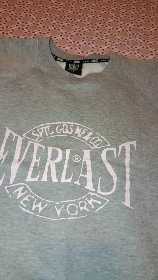 Sudadera Everlast Gris estilo Vintage
