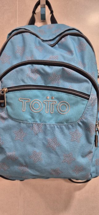 Mochila escolar azul con estrellas TOTTO