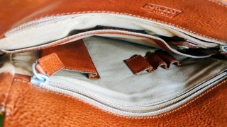 Bolso Petusco Cuero Marrón Nuevo
