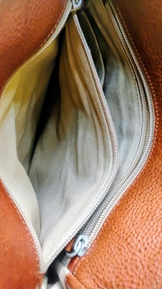 Bolso Petusco Cuero Marrón Nuevo