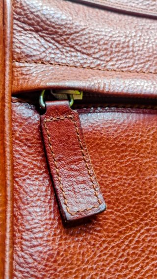 Bolso Petusco Cuero Marrón Nuevo