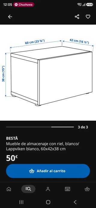 Mueble TV Besta IKEA Blanco