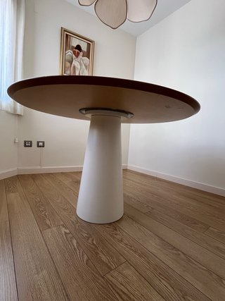 Mesa de comedor redonda de madera 120cm