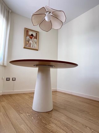 Mesa de comedor redonda de madera 120cm