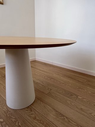 Mesa de comedor redonda de madera 120cm