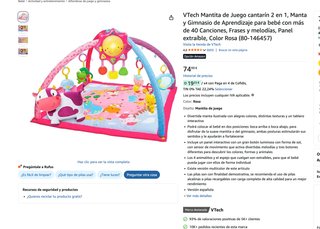 VTech Mantita Juego Cantarín 2 en 1