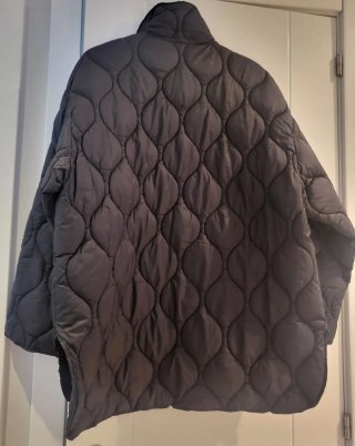 Chaqueta acolchada oversize negra S