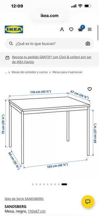 Mesa IKEA Negra