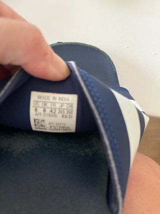Chanclas Adidas Azul y Blanco