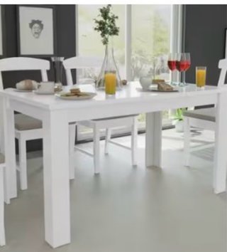 Mesa Comedor Madera Blanca