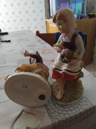 Coppia statuine contadini 20 cm
