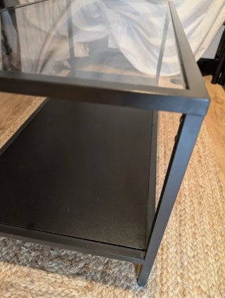 Mesa de centro Vittsjo Ikea cristal y metal