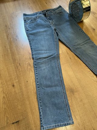 Jeans Roz&Ali Dritti Strass Y2K Donna Vintage