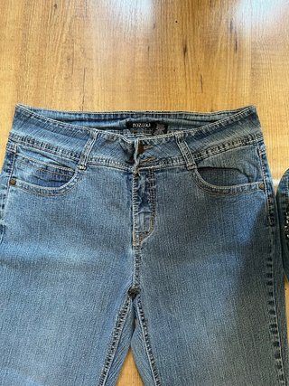 Jeans Roz&Ali Dritti Strass Y2K Donna Vintage