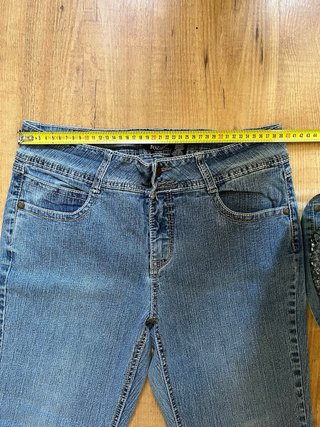 Jeans Roz&Ali Dritti Strass Y2K Donna Vintage