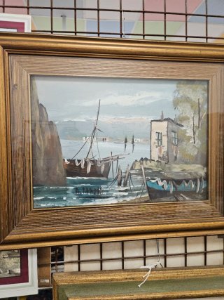 Dipinto a olio ispirazione marina firmato