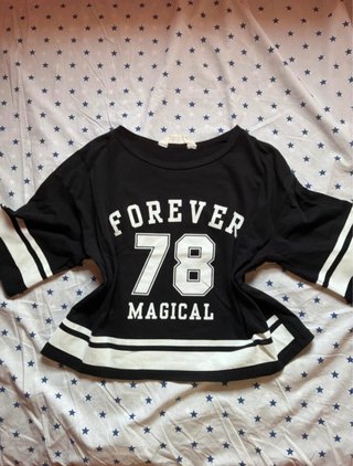 Camiseta H&M Negra Manga Corta