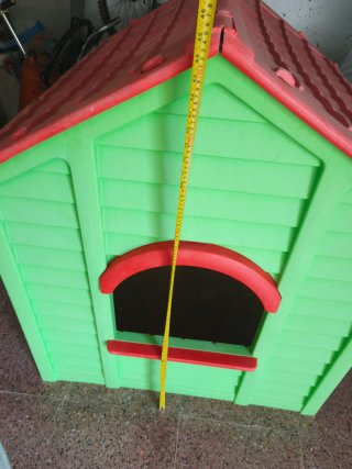 Casita infantil exterior verde y roja