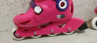 Patines de línea Oxelo Rosa Talla 32-34 con protec