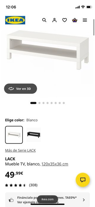 Mueble TV LACK Ikea