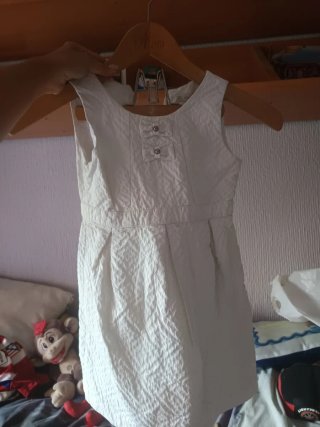 Vestido blanco niña talla 6-7