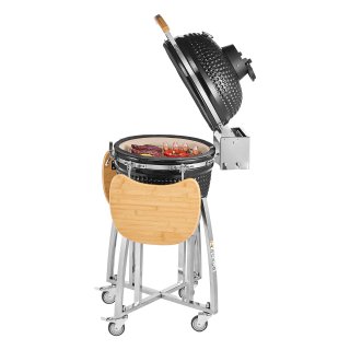 Barbecue Kamado in Ceramica con Ruote per Esterno