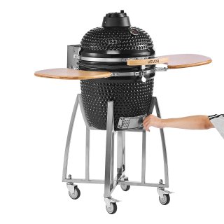 Barbecue Kamado in Ceramica con Ruote per Esterno