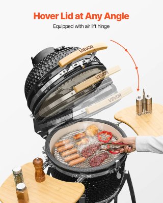 Barbecue Kamado in Ceramica con Ruote per Esterno