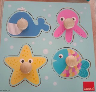 Puzzle infantil Goula animales marinos