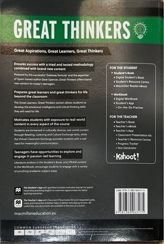 Libro Great Thinkers B1+ Student's Book