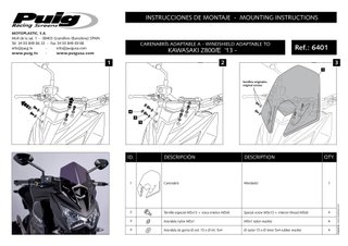 Cúpula parabrisas paramanos para moto na E890