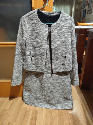 Conjunto Vestido y Chaqueta Tweed