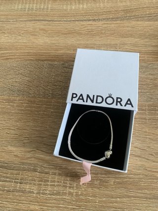 Pulsera Pandora Corazón Plata 20cm Nueva