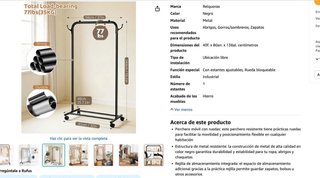 Perchero con ruedas con rejilla de almacenamiento,