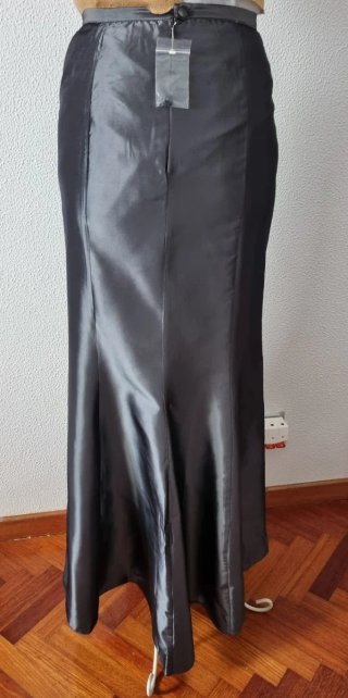 Falda de fiesta tafetán gris