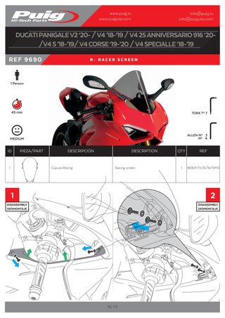 Cupula parabrisas RACING doble burbuja F5D5
