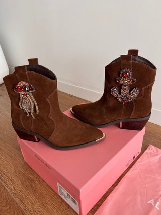 Botines Alma en Pena Piel Marrones T.39