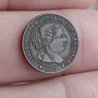 1/2 cto 1867 Barcelona - Isabel II