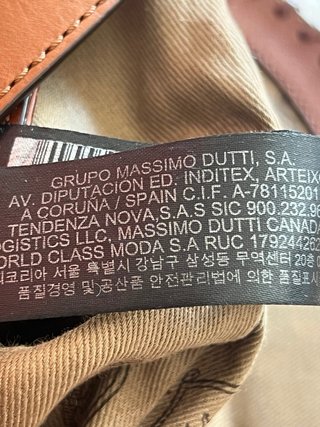 Bolso Massimo Dutti Piel Camel