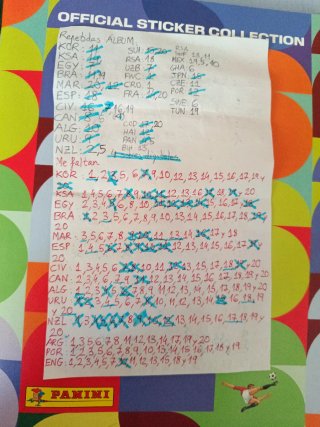 Lista Cromos Álbum Mundial 2026