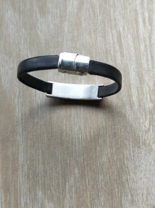 Pulsera Lotus Cuero y Acero