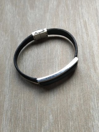 Pulsera Lotus Cuero y Acero