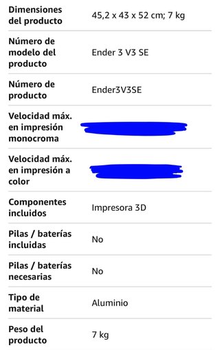 Impresora 3D Creality Ender 3 V3 SE + cabina