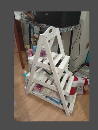 Estantería Escalera Blanca Madera