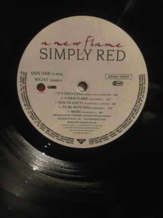 Vinilo Simply Red A New Flame,1 edición europea