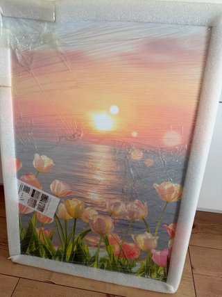 BAJADA-NUEVO Cuadro Atardecer Tulipanes 50'70