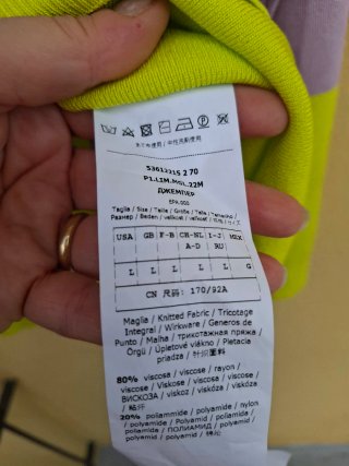 Maglia EMME Marella color block taglia L