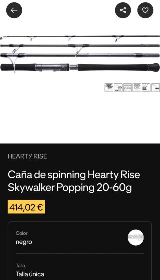 Caña de pescar Hearty Rise Skywalker Popping 20-60